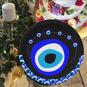 Plato De Papel Evil Eye Talisman y Arab Amulet /turco, griego