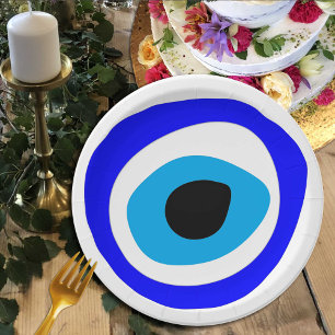Plato De Papel Evil Eye Talisman y Arab Amulet /turco, griego