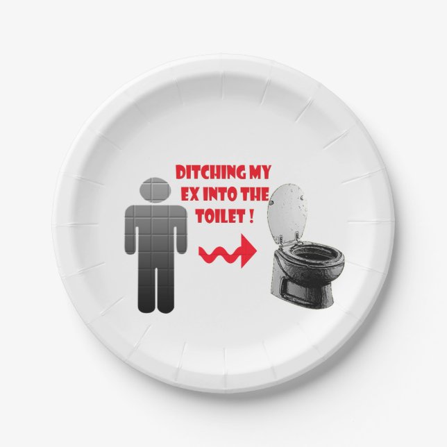 Plato De Papel Ex novio de la desintegración divertida en el (Anverso)