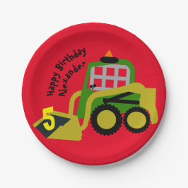 Plato De Papel Excavadora Bobcat