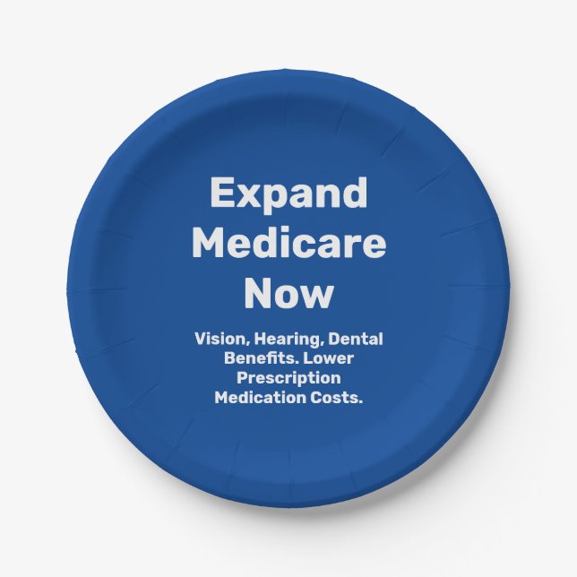 Plato De Papel Expandir la placa de papel Medicare Now (Anverso)