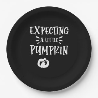 Plato De Papel Expecting A Little Pumpkin