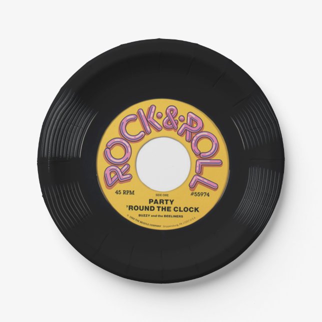 Plato De Papel Expediente del vintage 45 RPM (Anverso)