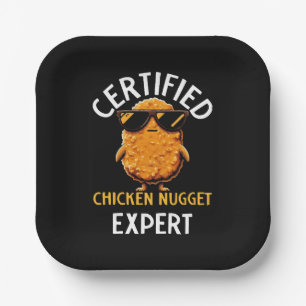 Plato De Papel Experto Certificado en Nuggets de Pollo