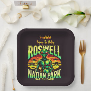 Plato De Papel ¡Explora OVNI Lore en Roswell!