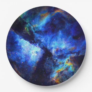 Plato De Papel exploración nebulosa del espacio ultraterrestre as