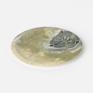 Plato De Papel Extracto de Flowerhead con textura esmaltada