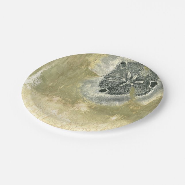 Plato De Papel Extracto de Flowerhead con textura esmaltada (Angular)