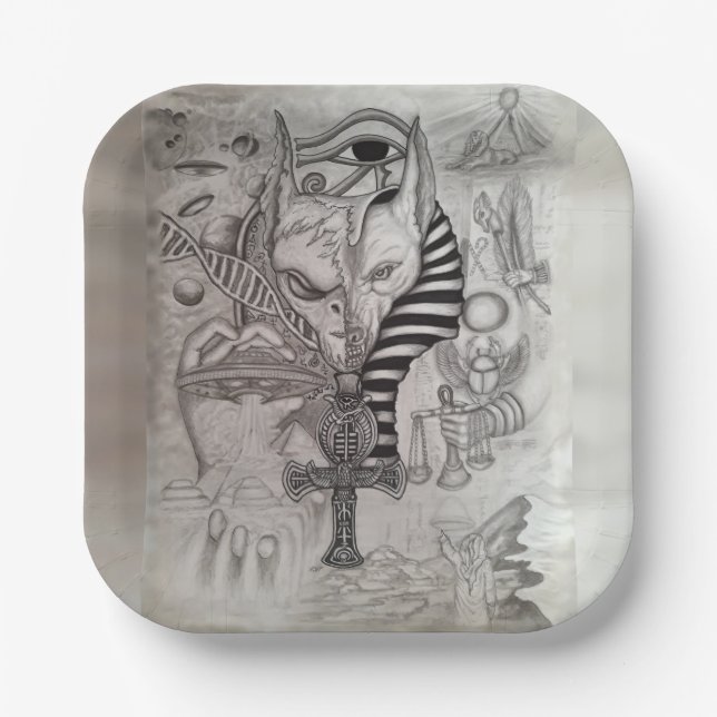 Plato De Papel Extranjeros antiguos, Anubis (Anverso)