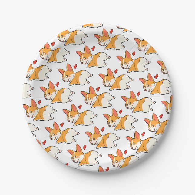 Plato De Papel Extremos del Corgi (Anverso)