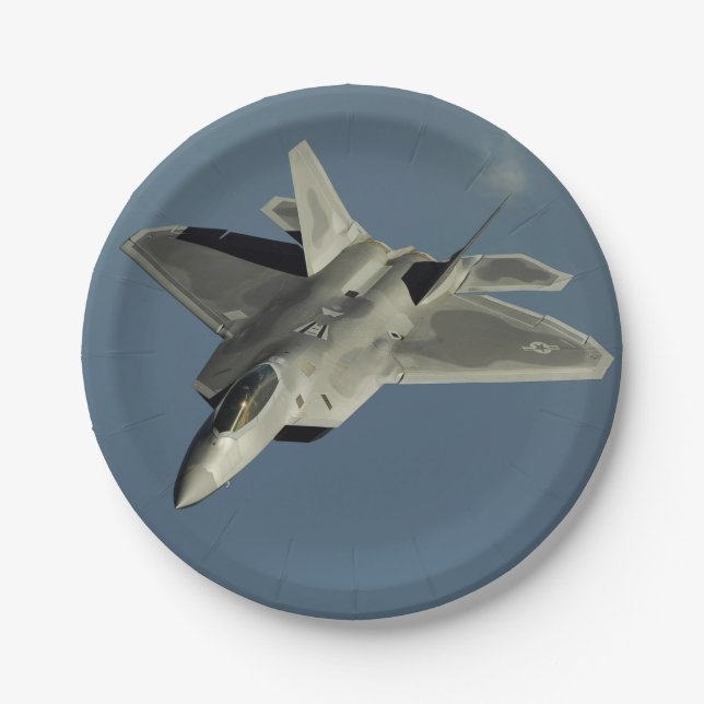 Plato De Papel F-22 Raptor Fighter Jet (Anverso)
