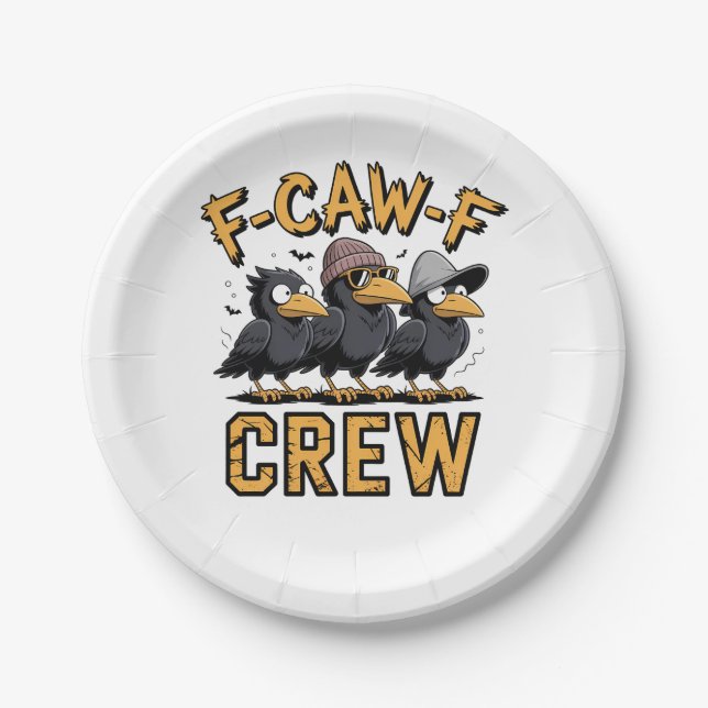 Plato De Papel F-Caw-F Crew Funny Parking Cousinfit (Anverso)