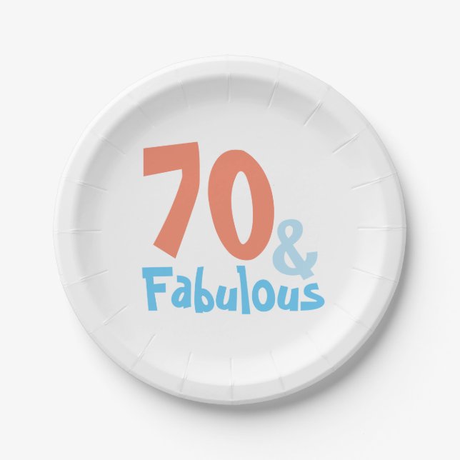 Plato De Papel Fabulosa fiesta de cumpleaños (Anverso)