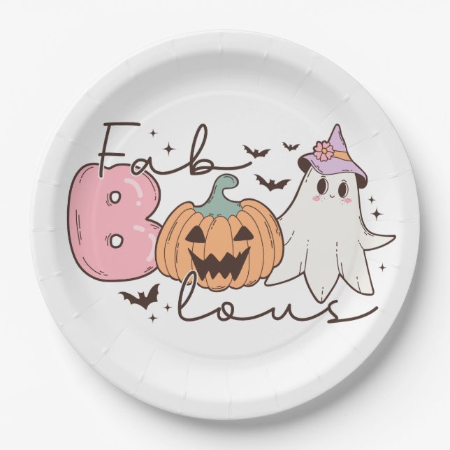 Plato De Papel Fabulosa Halloween (Anverso)
