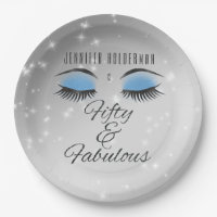 Fabulosas 50 Placas de papel de vidrio azul negro