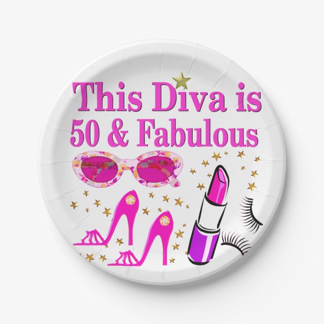 PLATO DE PAPEL FABULOSO 50 DIVA (Anverso)