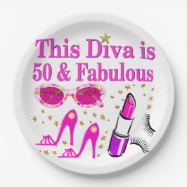 PLATO DE PAPEL FABULOSO 50 DIVA