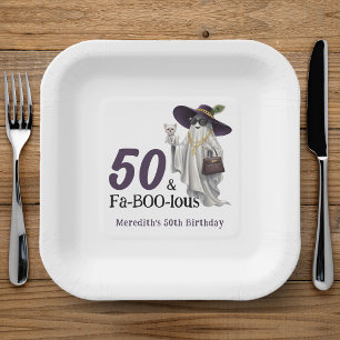 Plato De Papel Fabuloso cumpleaños número 50 de las mujeres fanta