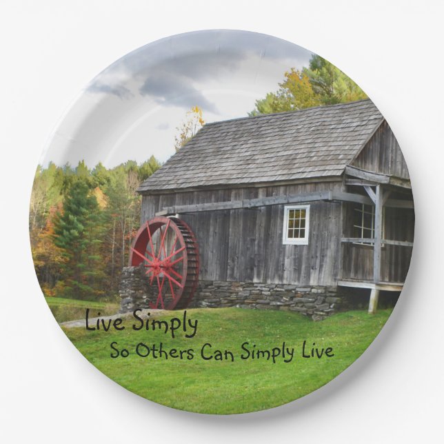 Plato De Papel Fácil de vivir (Anverso)