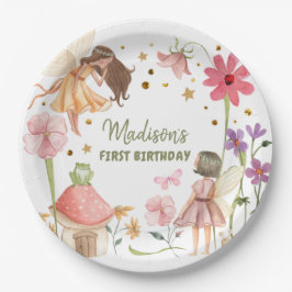 Plato De Papel Fairy Fiesta Encantado Forest Garden Fairy Birday