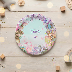 Plato De Papel Fairy Fiesta Garden Fairy Birday