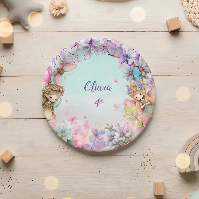 Plato De Papel Fairy Fiesta Garden Fairy Birday (Subido por el creador)