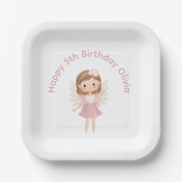 Plato De Papel Fairy Happy Birday