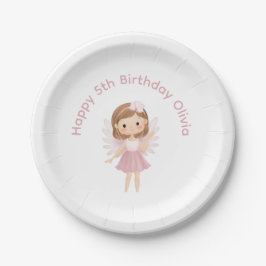 Plato De Papel Fairy Happy Birday