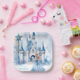 Plato De Papel Fairy Tale Princess Castle Chica Birday Party