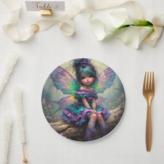 Plato De Papel Fairy Twilight Blossom (Boda)