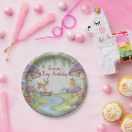Plato De Papel Fairy Woodland Birthday Paper Plate