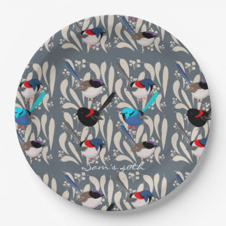 Plato De Papel Fairy Wrens
