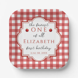 Plato De Papel Fairytale Princesa Fairest Un Cumpleaños Rojo