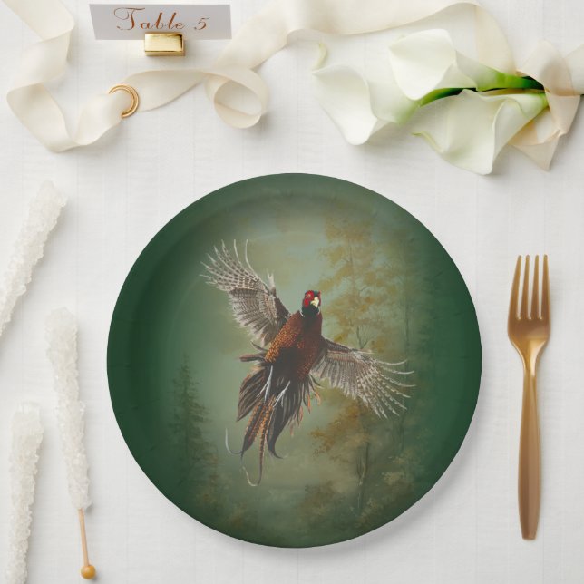 Plato De Papel Faisán, Caza Real (Boda)