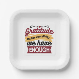 Plato De Papel Faith and Gratitude Artwork – Uplifting Christian 