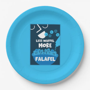 Plato De Papel Falafel comida callejera de Oriente Medio