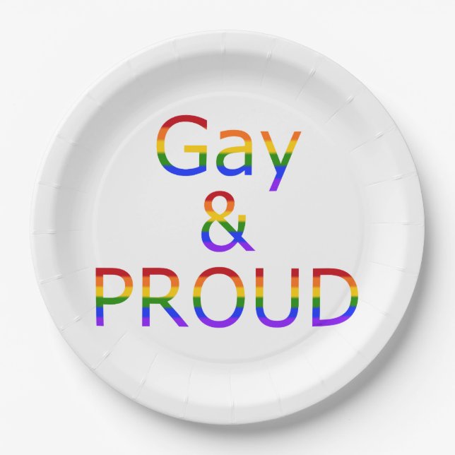 Plato De Papel Fallln Gay y Orgullo (Anverso)