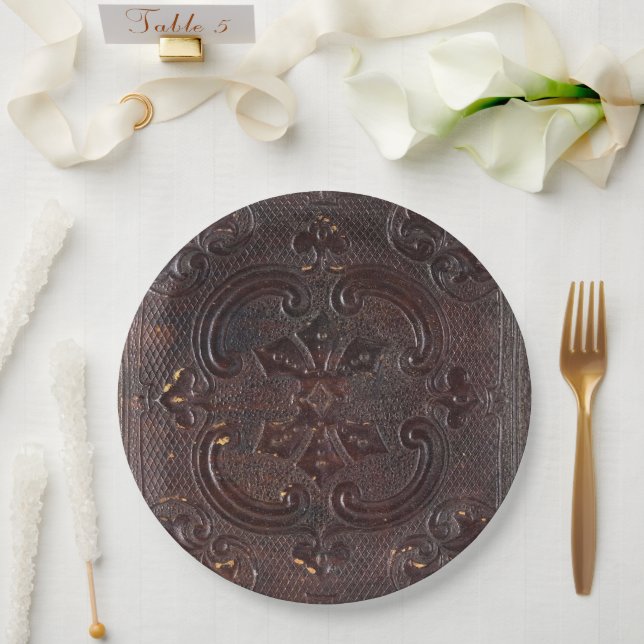Plato De Papel Falln Ancient Leather Book (Boda)