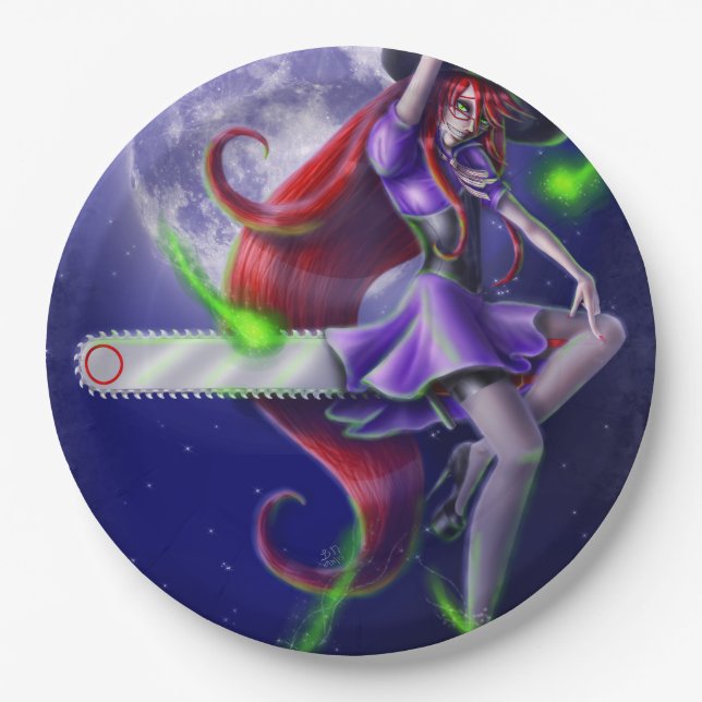 Plato De Papel Falln Witchy PinUp (Anverso)