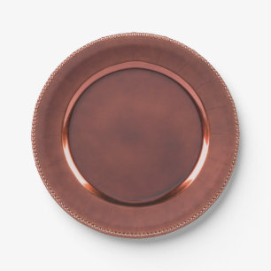 Plato De Papel falso cobre del Moldeado-borde/diseño color de