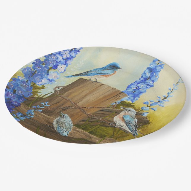 Plato De Papel Familia del Bluebird (Angular)