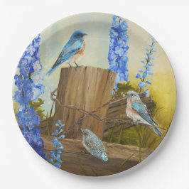 Plato De Papel Familia del Bluebird