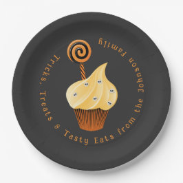 Plato De Papel Familia personalizado Nombre Placa de papel Hallow