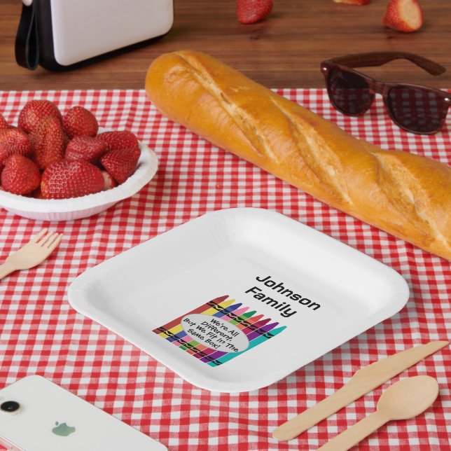 Plato De Papel Family Reunion Paper Plates Square (Picnic)