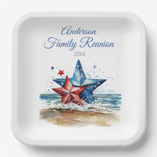 Plato De Papel Family Reunion Party Invitation (Anverso)