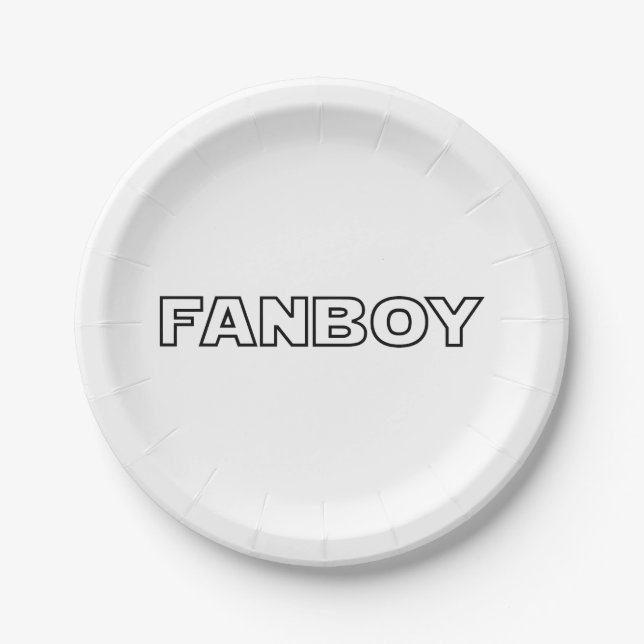 PLATO DE PAPEL FANBOY (Anverso)