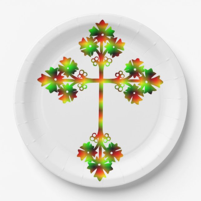 PLATO DE PAPEL FANCY CROSS (Anverso)