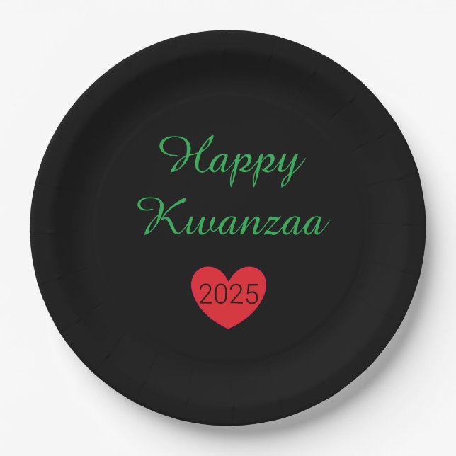 Plato De Papel Fancy Kwanzaa (Anverso)