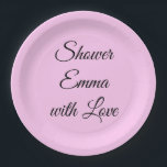 Plato De Papel Fancy Letters Bridal Shower<br><div class="desc">Cuando quieres algo sencillo y elegante para un evento,  este plato de papel sería una gran elección. ¿No es tu color? ¿Arrojando un tipo diferente de evento? Sin más. Cambia lo que quieras. Las opciones te pertenecen. Por Sharon Lee Hudson.</div>