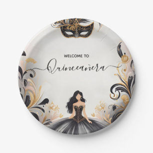 Plato De Papel Fancy Prom Mask Fun Masquerade Ball Quinceanera